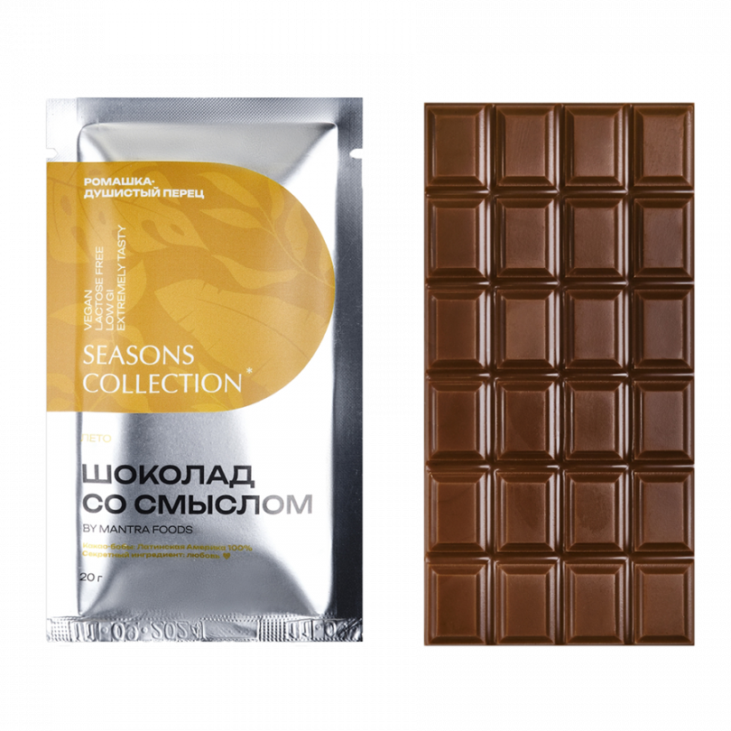 Шоколад со смыслом "Ромашка-Душистый перец" Mantra Foods